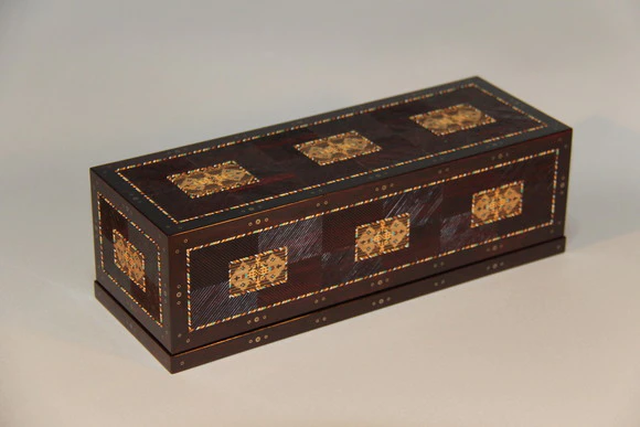 遼雨 本紫檀文章箱 総無垢 日本製黒紫檀（小）｜商品詳細｜龍道武道具店