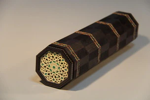 Sutra Case of Koki-shitan Wood with Inlay Decoration