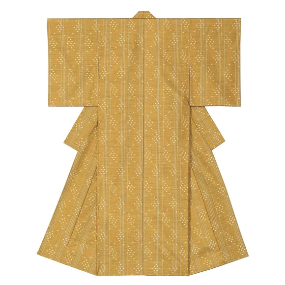 紬織着物「八十八夜の雫」