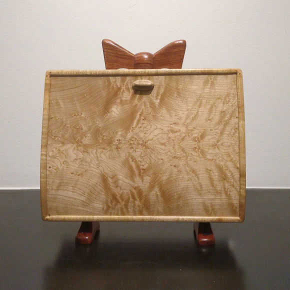 Bird's Eye Maple and Bubinga clutch bag