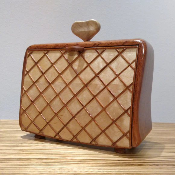 Checking Maple and Bubinga clutch bag