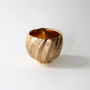 Sake Cup with Gold and Zaffer Decoration