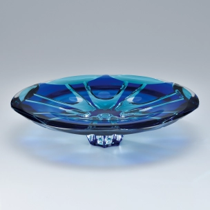 Glass Plate “Flower Blooming in the Sea”