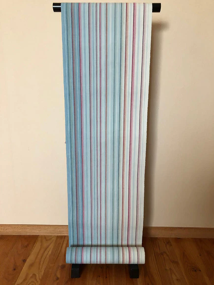 Hand-spun Kokura Weave Obi Sash "Rain"