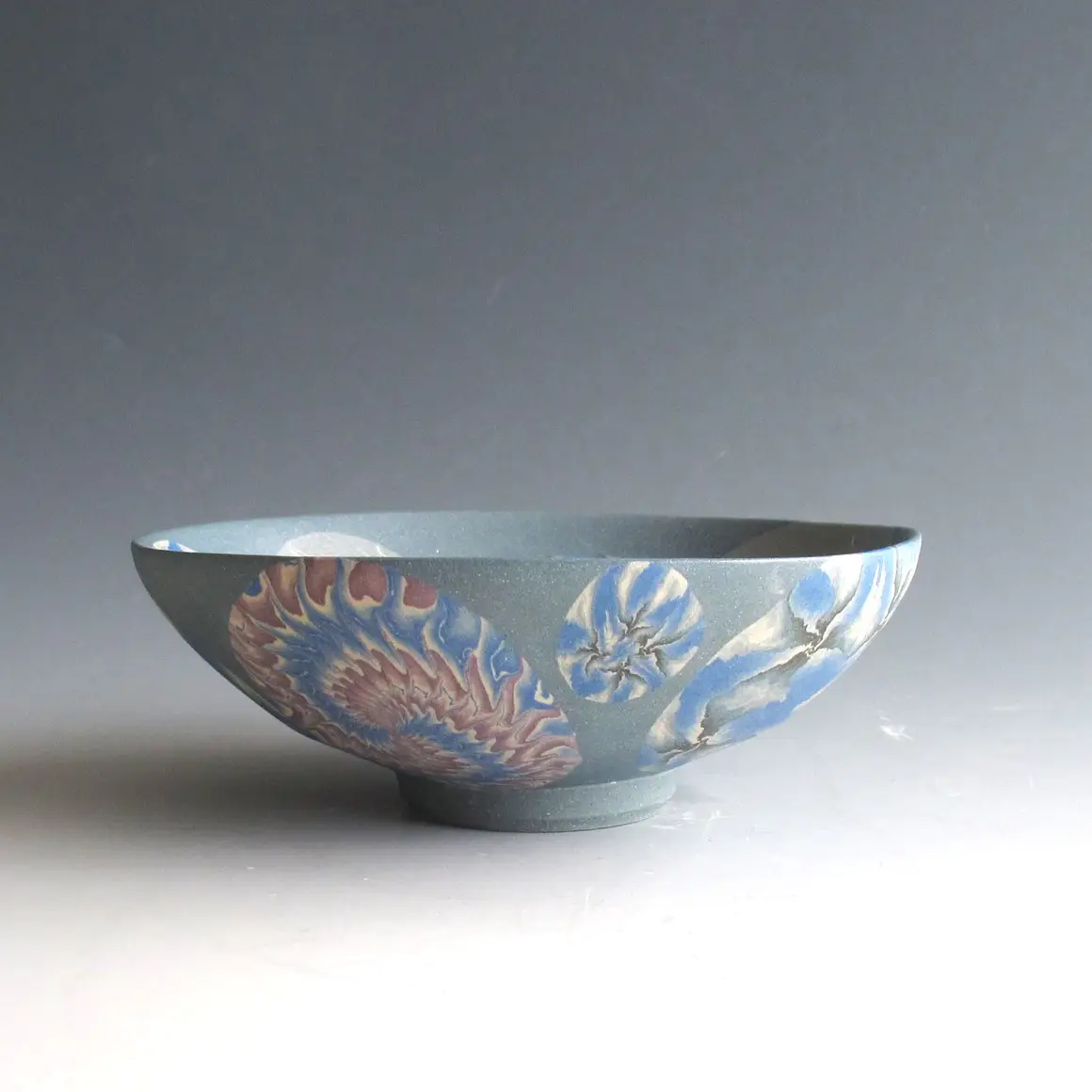 陶器 尾形香三夫　花瓶 壺 縦縞模様 作家物 m_2x_101207_9a0b613dba8597c0ac
