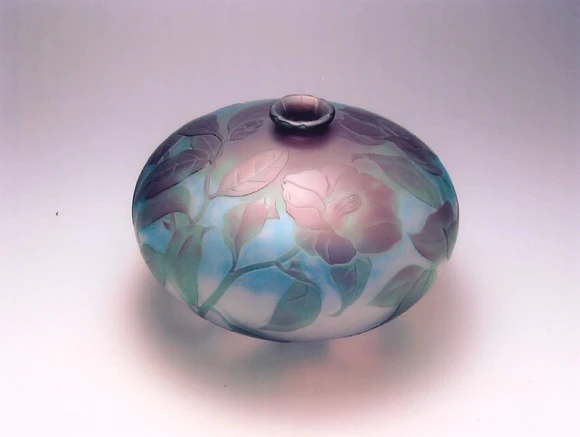 値下げしました　サンドブラスト用花器 サンドブラスト花器「雪の下」(三木 敏枝)｜ギャラリージャパン