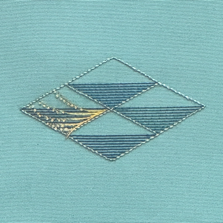 photo Obi Sash with Embroidery "Rich Harvest"