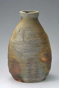 Bizen Vase with Sesame Patterned Kiln Mutation Effects