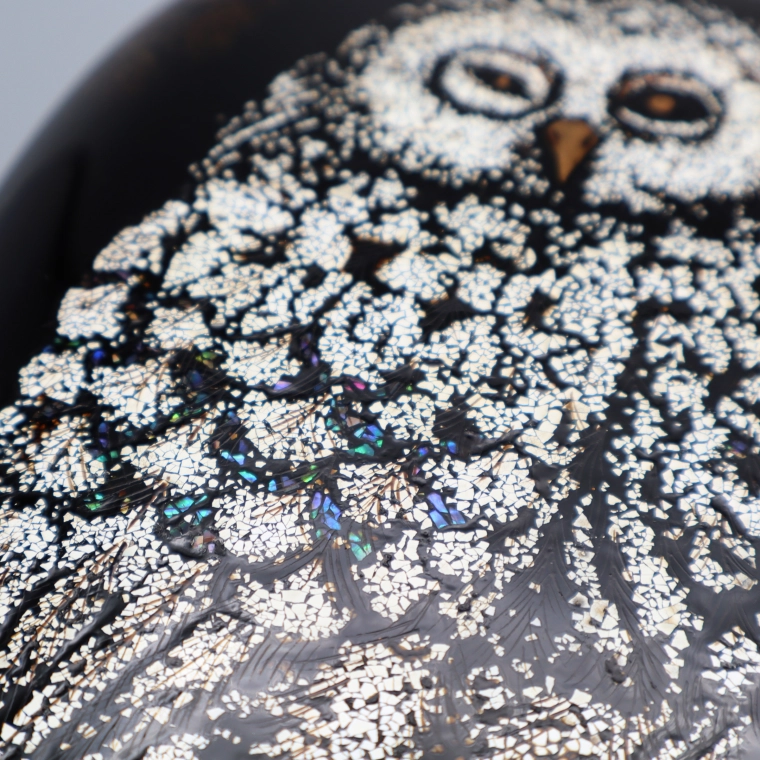 photo Kanshitsu Box with Design in Makie “Owl”