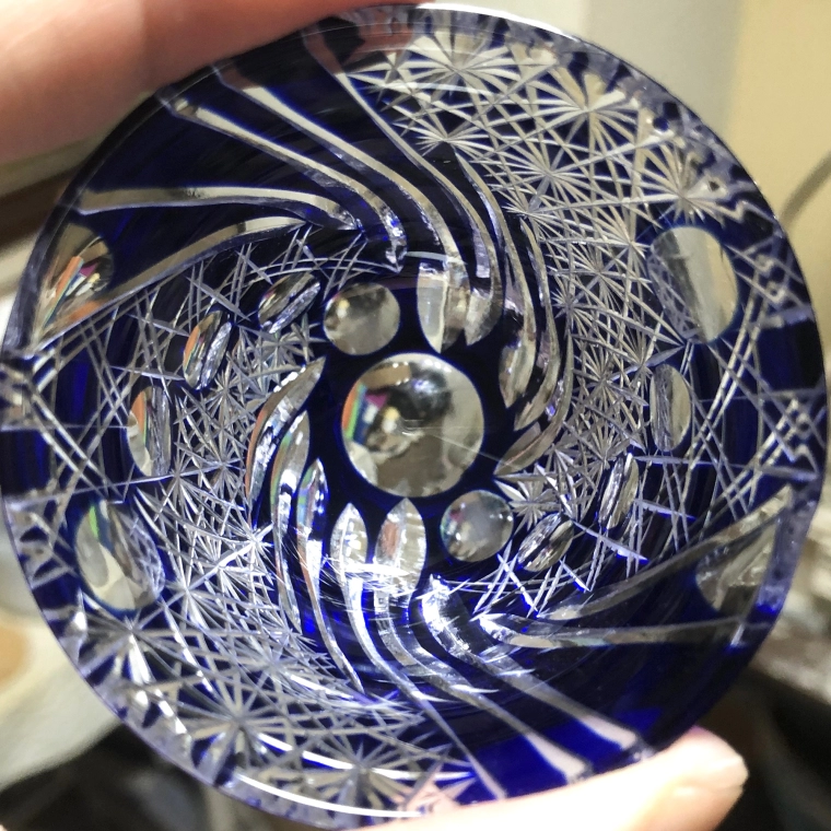 photo Sake cup and spiral glass