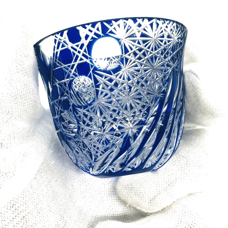 photo Sake cup and spiral glass