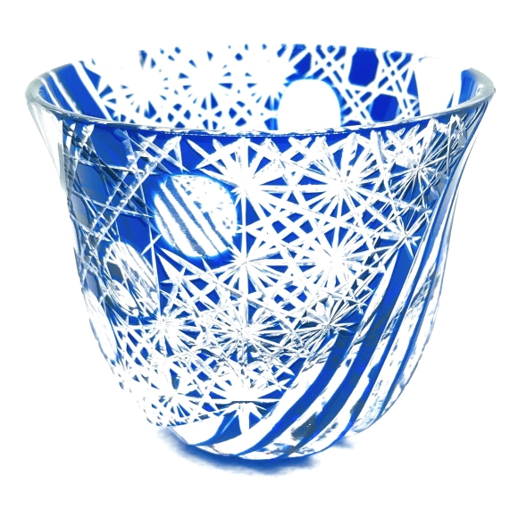 Sake cup and spiral glass