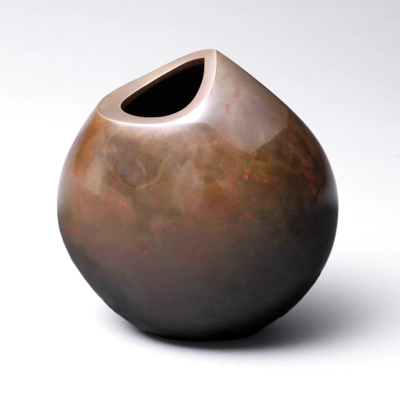 Flower Vessel of Cast Copper