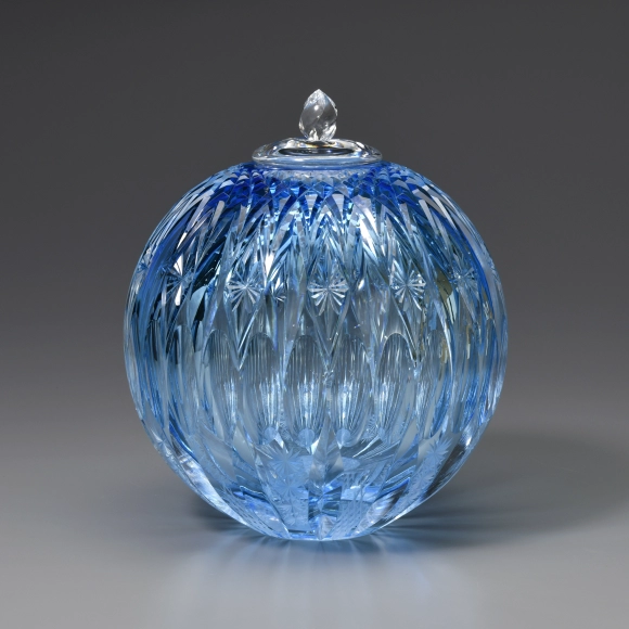 グラヴィールカワセミ文花器(後閑 博明)｜ギャラリージャパン