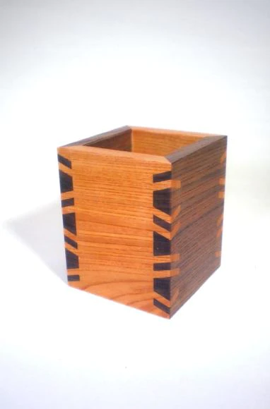 Pen Stand Made of Jindai Zelcova Wood