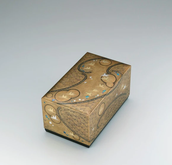 Hyōmon (Metal Sheet Inlay) Box "Wind Blowing"