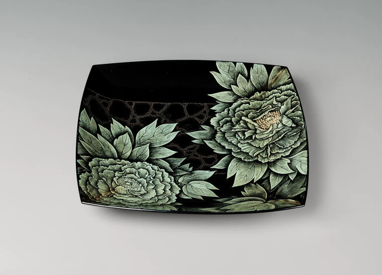 photo Tray with Design in Kinma ”King of Flowers"