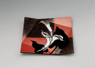 Plate with Design in Eggshell Makie “Color of Summer”