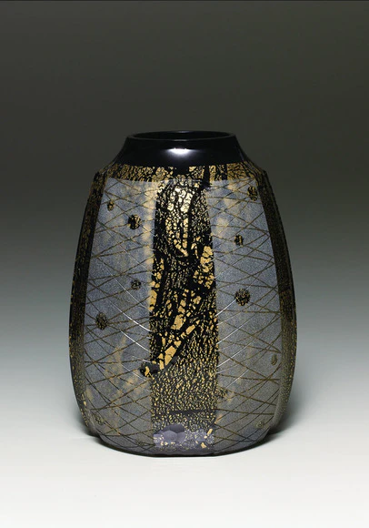 花瓶 硝子工芸品 Yahoo!オークション - 400850w【北一硝子 クラックガラス 大きな
