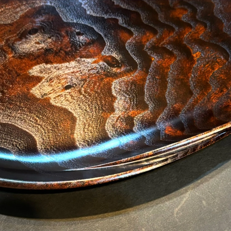 photo Tray of Mulberry Wood