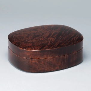 値下げ　逸品　拭き漆玉杢ケヤキ　隅入角盆　刳物 週末限定値下げ 逸品 玉杢ケヤキ 拭き漆隅入角盆 折敷 刳物