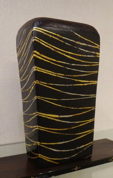 Ceramic Jar with Wave Design in Makie