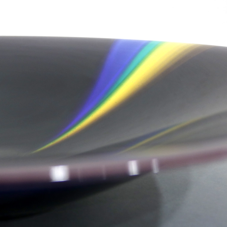 photo Bowl with Colored Glaze Decoration (Rainbow)