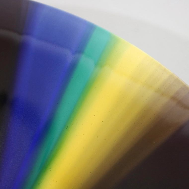 photo Bowl with Colored Glaze Decoration (Rainbow)