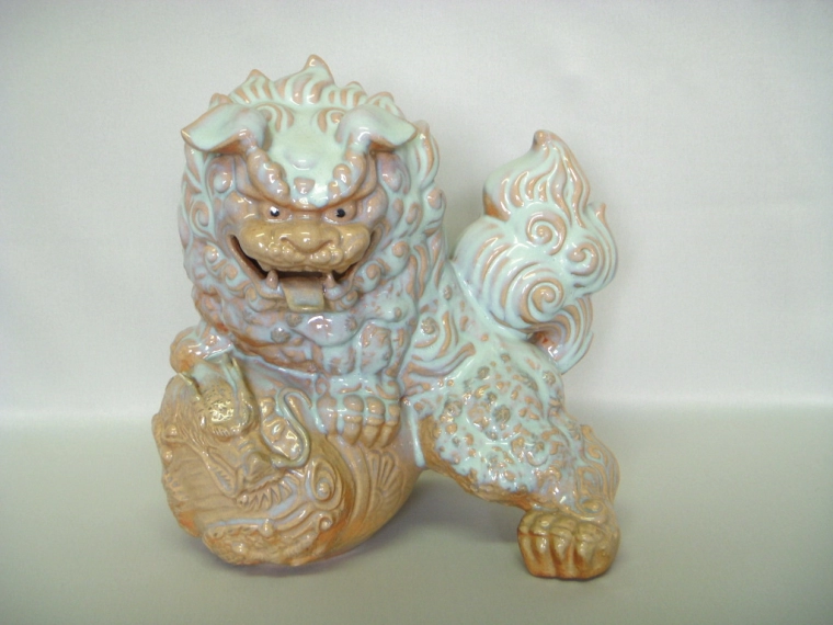写真：窯変玉獅子置物