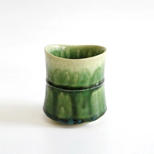 Tea Cup with  Green Glaze(Large)