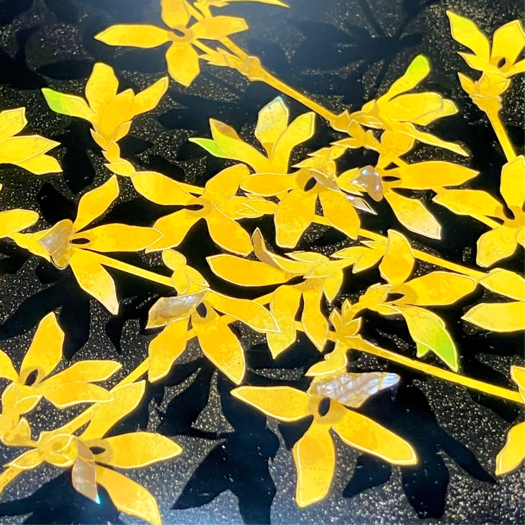 photo Tray with Design in Zonsei “Forsythia”
