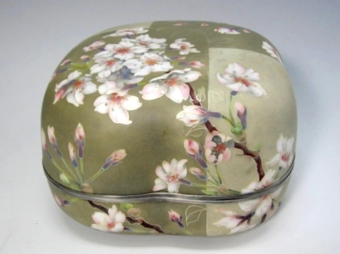 photo Wired Cloisonné Square Lidded Container 