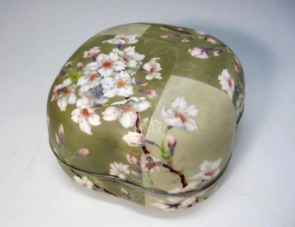 Wired Cloisonné Square Lidded Container 