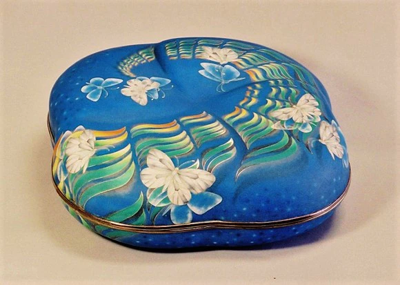 Wired Cloisonné Lidded Container 