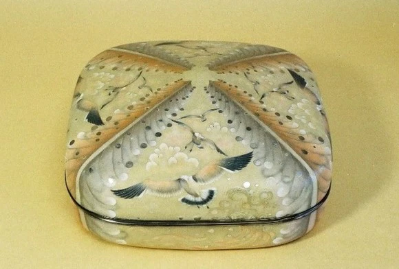 Wired Cloisonné Square Lidded Container 