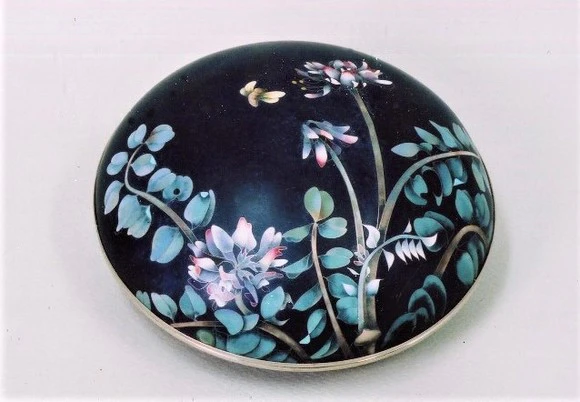 Wired Cloisonné  Lidded Container 