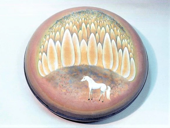 Wired Cloisonné  Lidded Container 