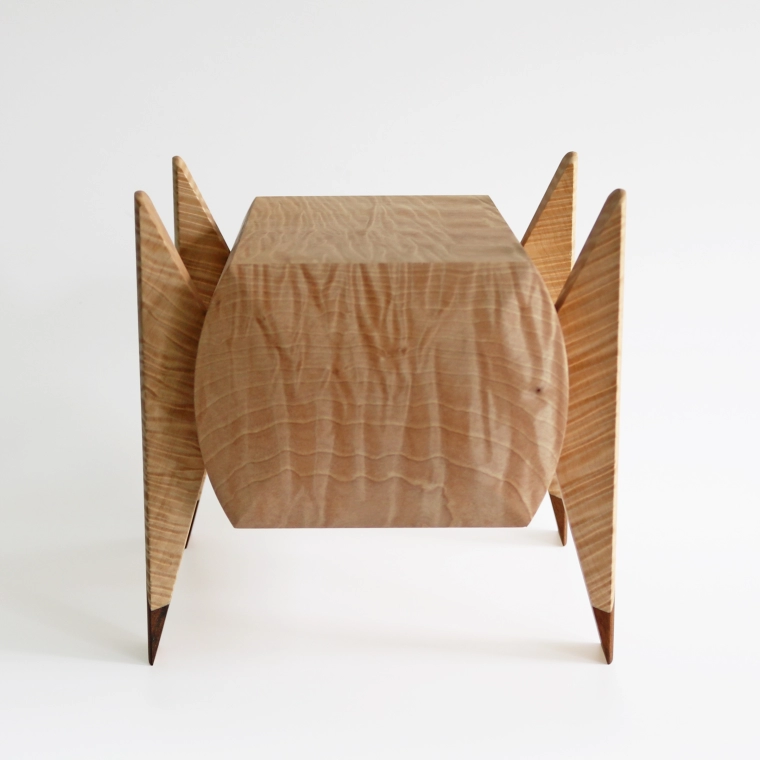 photo Horse Chestnut Wood Box with Four Legs and Drawers