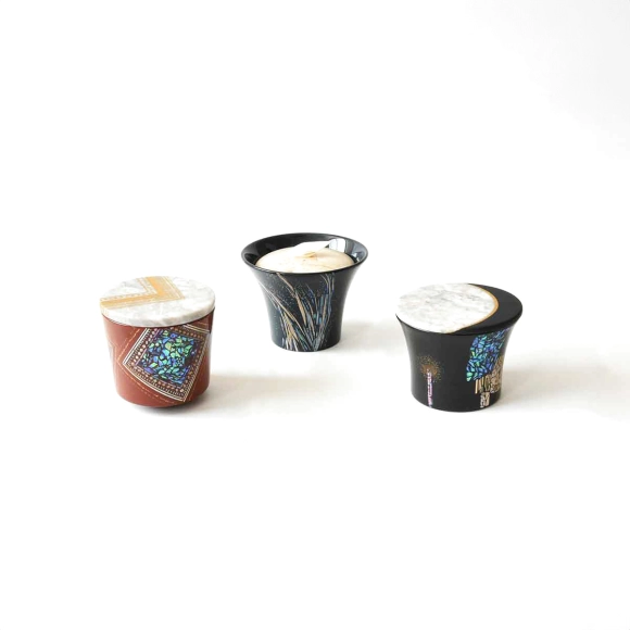 色貝蒔絵飾筥「南」「風」「夜」
