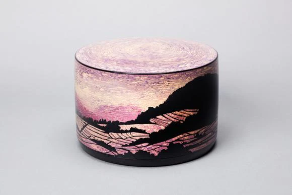 木地蒔絵箱「晩夏」(内野 薫)｜ギャラリージャパン
