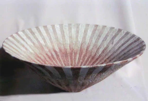 泥彩綾杉文鉢