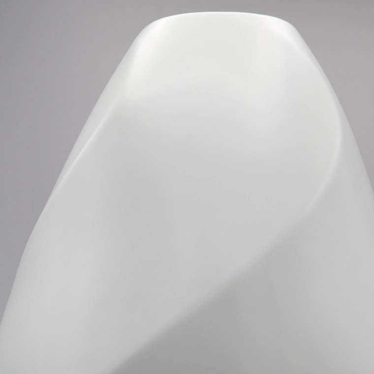 photo White Porcelain Twist Faceted Jar