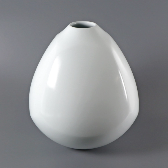 White Porcelain Faceted Jar
