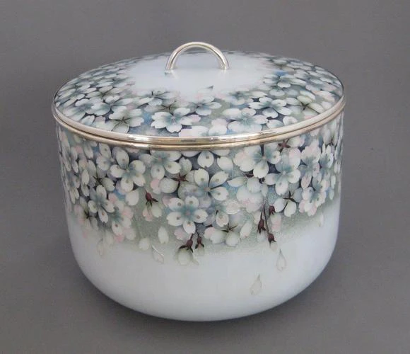 Cloisonne tea ceremony fresh water jar "Cherry blossoms"