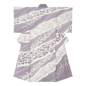 Kimono with Design in Mochinori Yūzen Dyeing "Beginning of Winter"