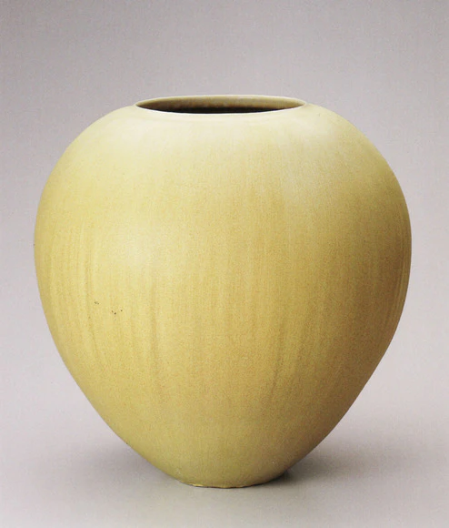Jar with sunflower ash glaze