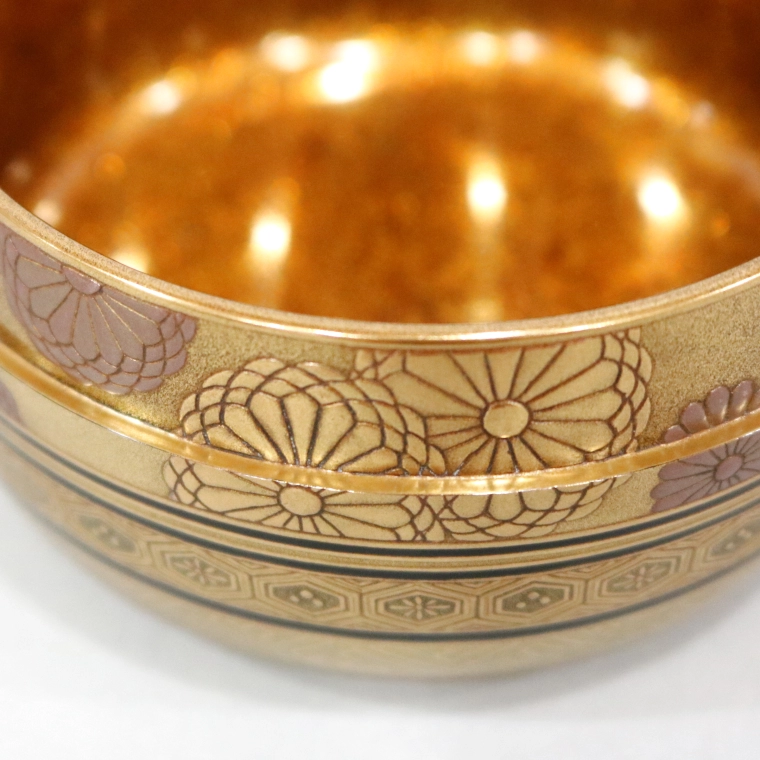 photo Flat Tea Caddy with Fine Patterns in Makie