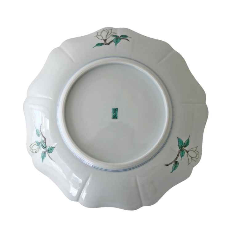 写真：釉裏金彩木蓮文 飾皿