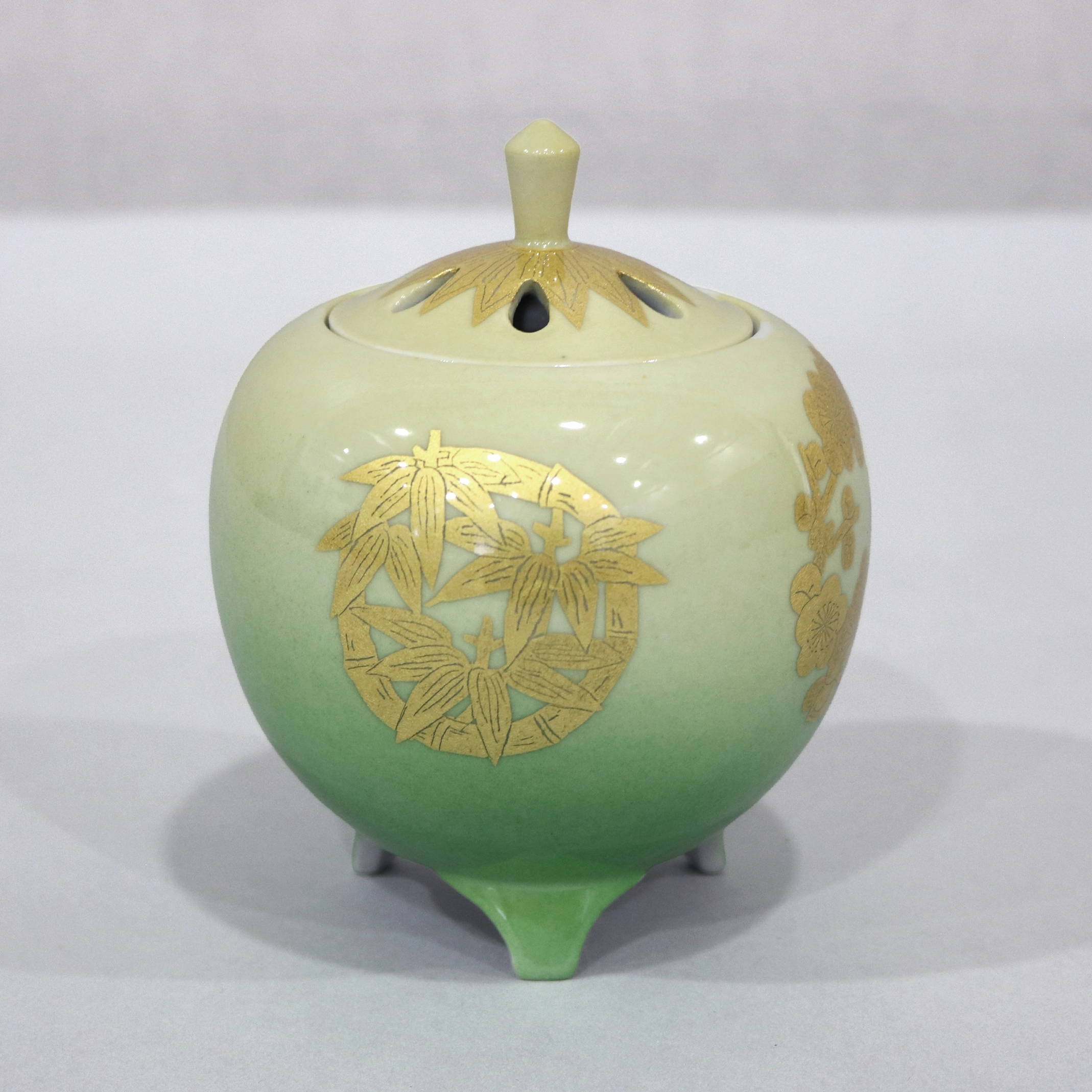 釉裏金彩四君子丸紋 香炉(吉田 美統)｜ギャラリージャパン