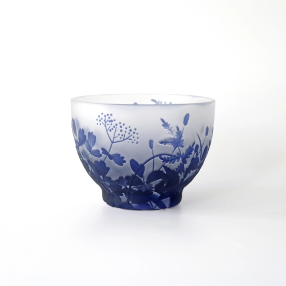Tea Cup for Cold Green Tea "Hiding in the Grass"
